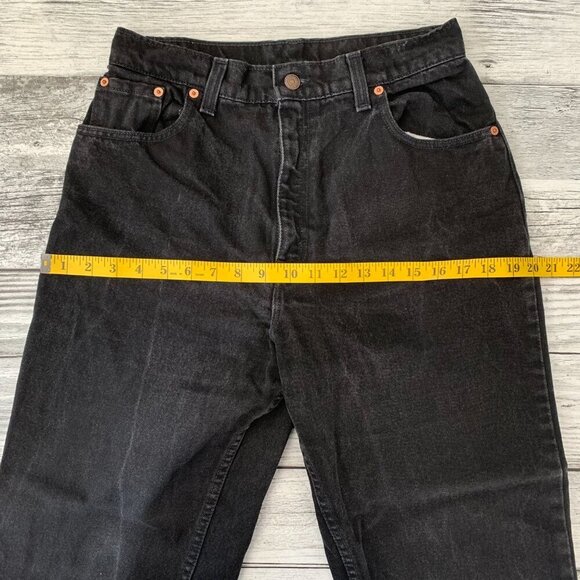 Vintage 90s Levi’s 551 Relaxed Fit Tapered Leg Faded Black Ankle Mom Jeans - Picture 12 of 16